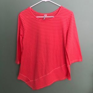 Comfy Striped 3/4 Length Top